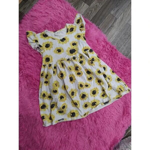 Sunflower White/ Yellow Boutique Girls Dress 3XL